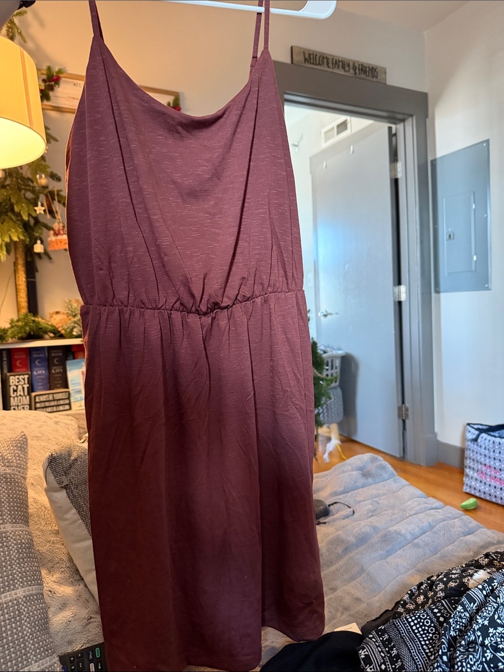 Old Navy Plum Sleeveless Cowl Neck Midi Dress